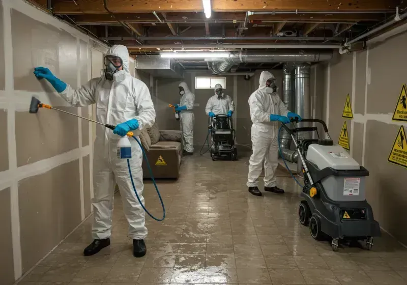 Basement Moisture Removal and Structural Drying process in Waverly, NE